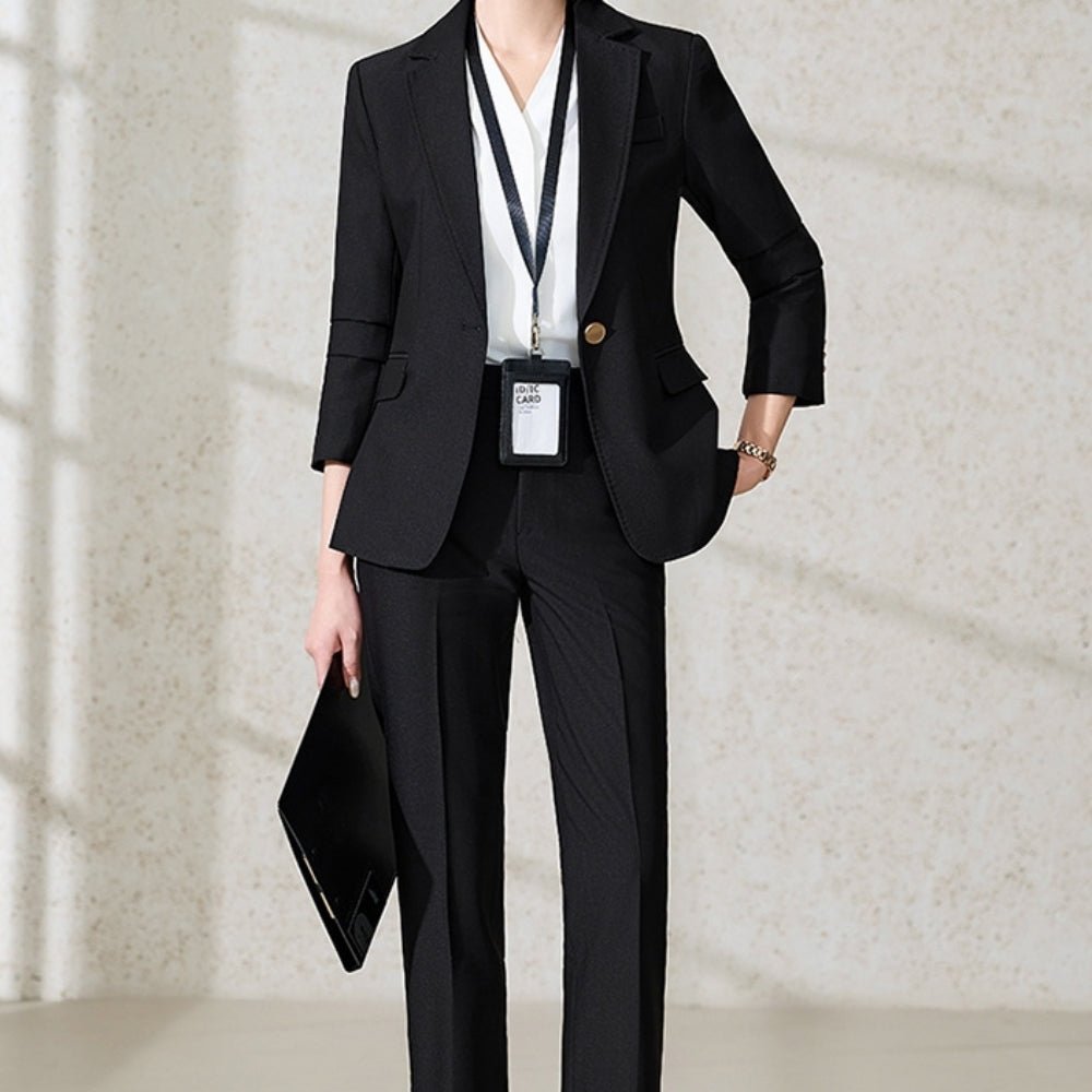 ストレートパンツ・ワンボタンジャケットセットアップ｜オフィスカジュアル レディース 通販【ミレジェネ】