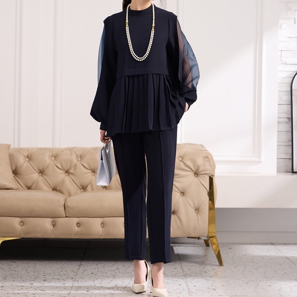 ペプラムシアーエレガントセットアップ｜オフィスカジュアル レディース 通販【ミレジェネ】