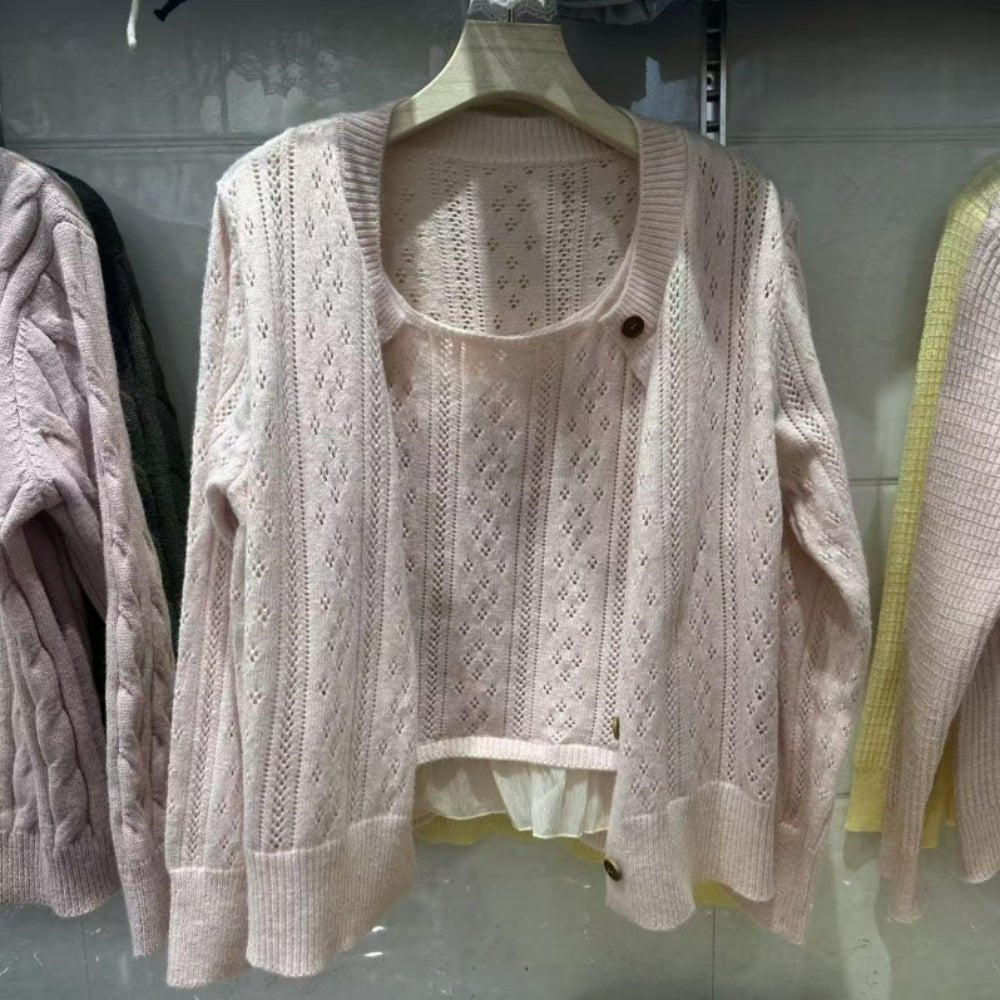 シアーフリルヘムニットアンサンブル｜オフィスカジュアル レディース 通販【ミレジェネ】