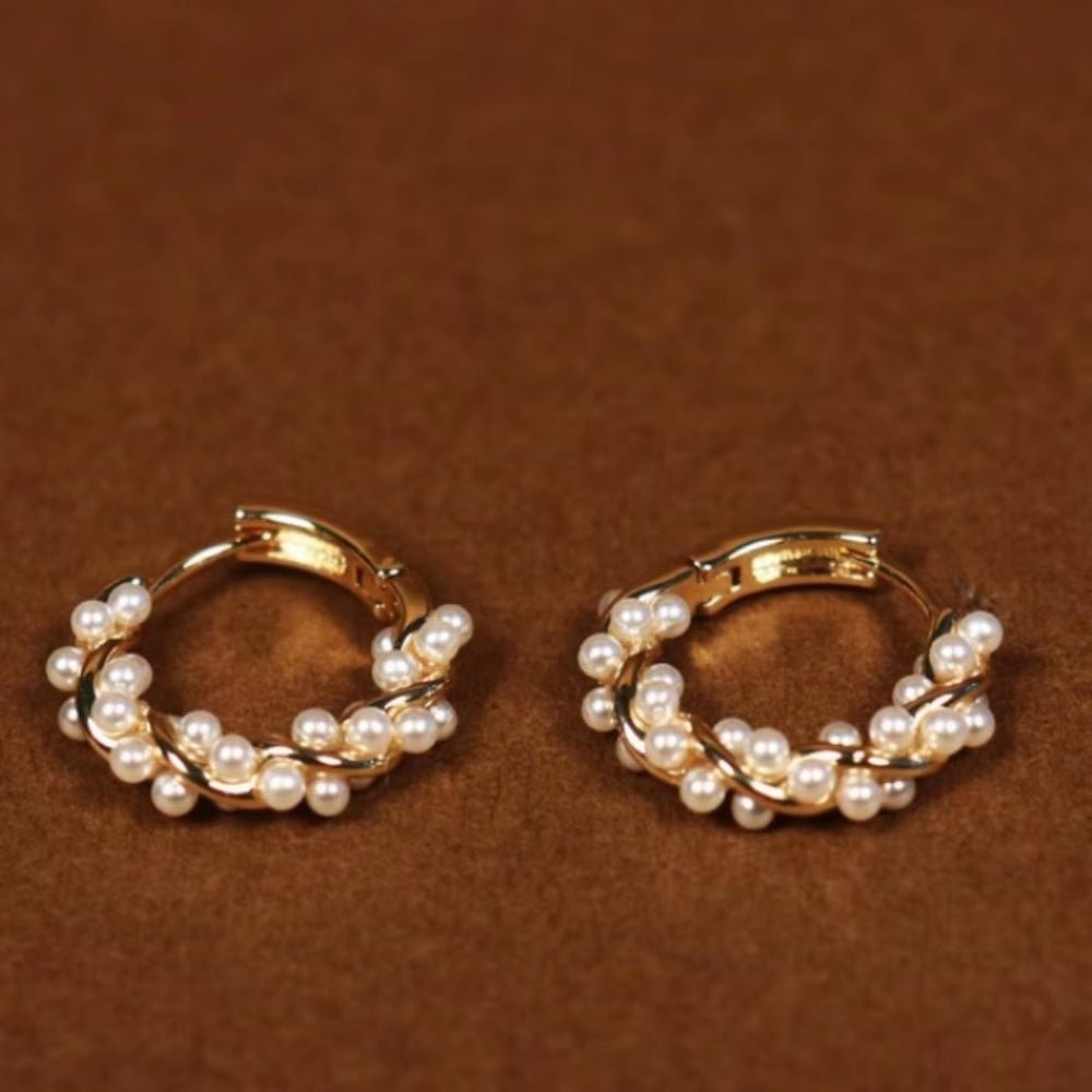 ツイストパールフープピアス｜オフィスカジュアル レディース 通販【ミレジェネ】