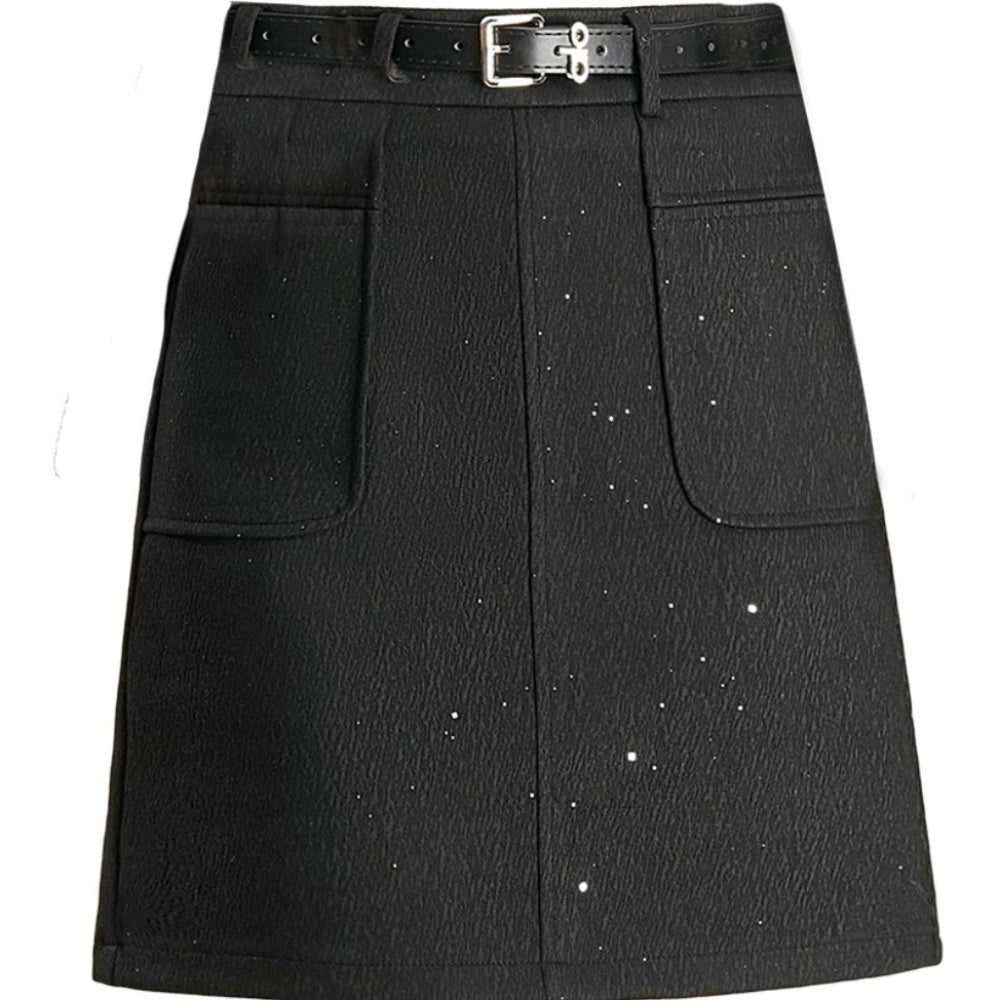 ベルト付き台形ミニスカート｜オフィスカジュアル レディース 通販【ミレジェネ】