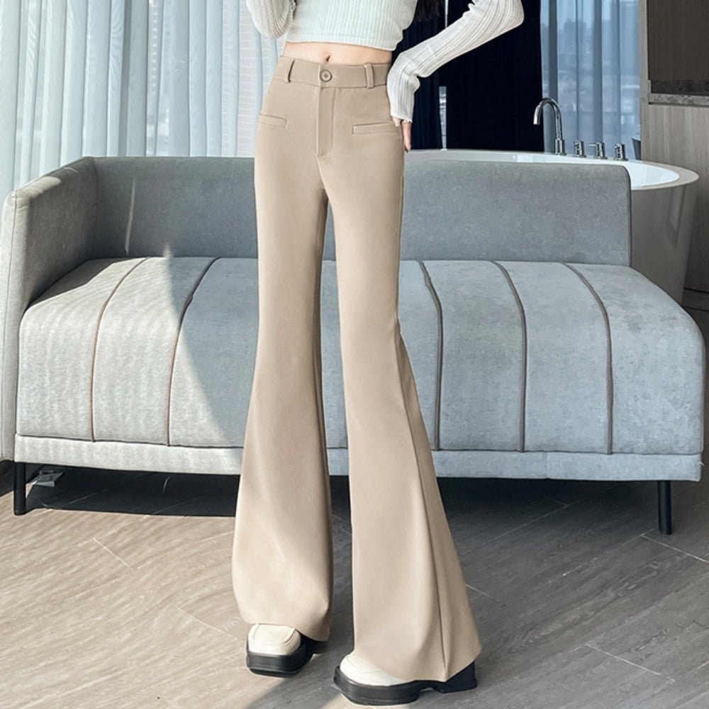 裾フレアストレッチパンツ｜オフィスカジュアル レディース 通販【ミレジェネ】