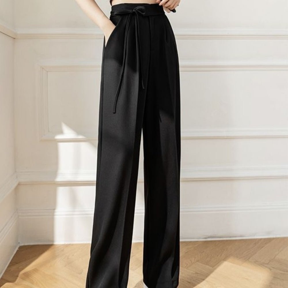 サイドリボンスラックスパンツ｜オフィスカジュアル レディース 通販【ミレジェネ】