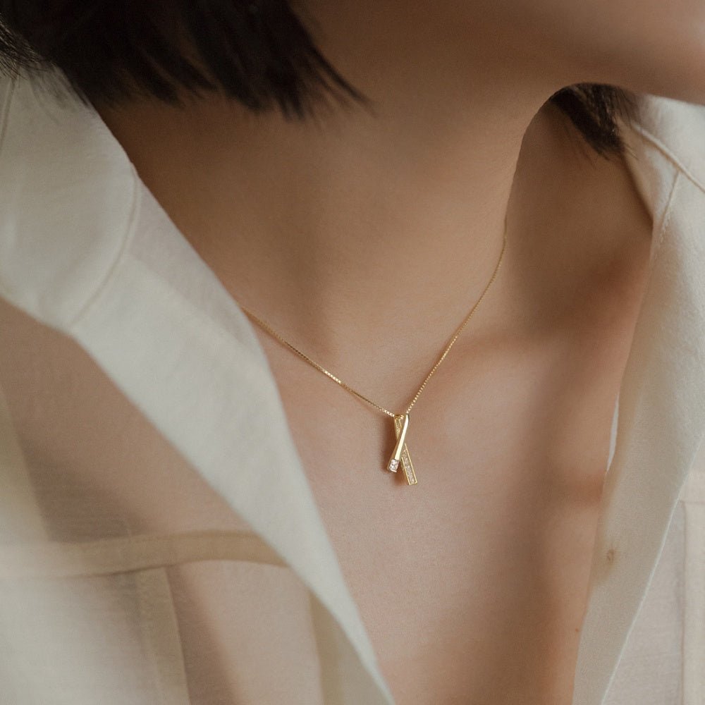 ジルコンアクセントモチーフネックレス｜オフィスカジュアル レディース 通販【ミレジェネ】