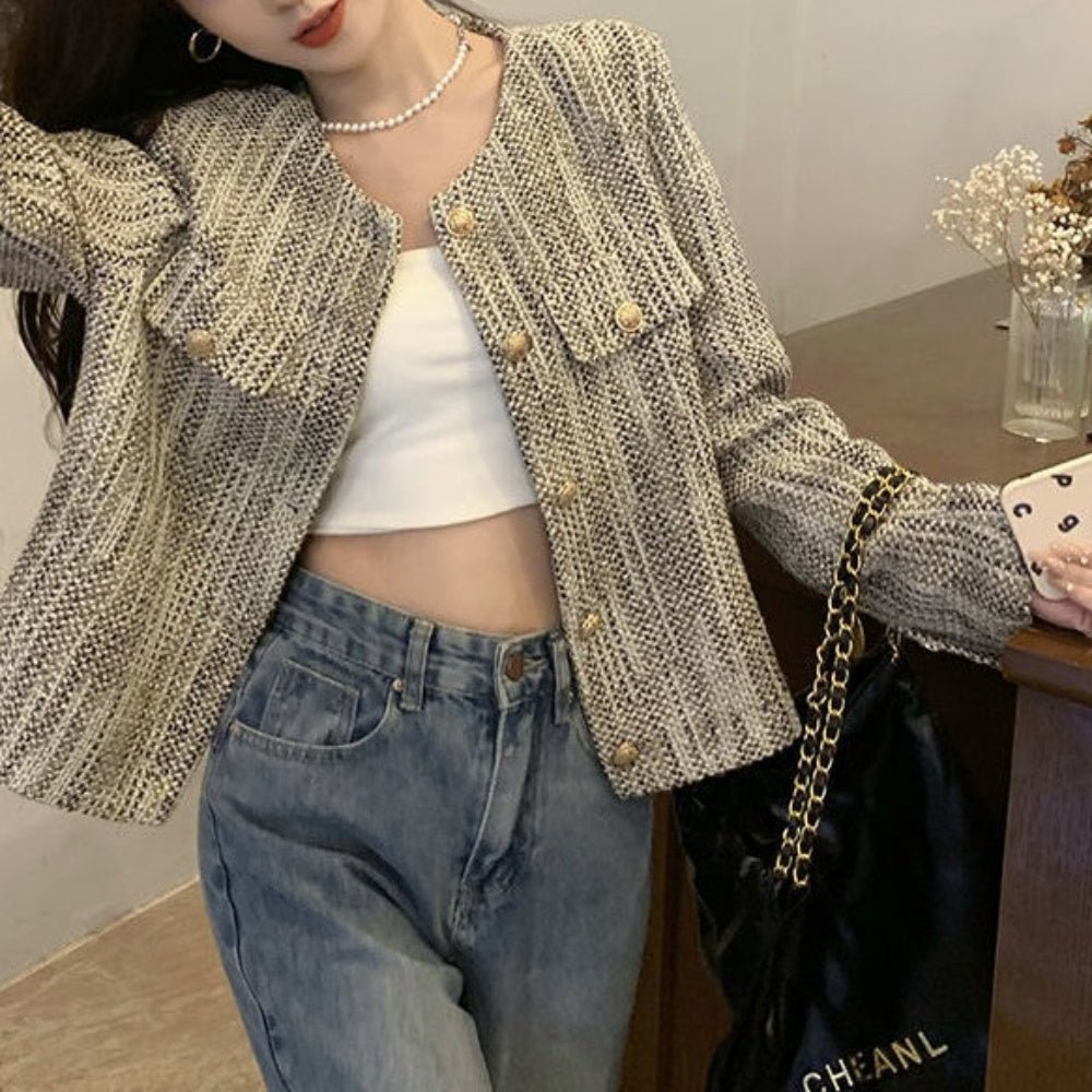 ポケットモチーフツイードジャケット｜オフィスカジュアル レディース