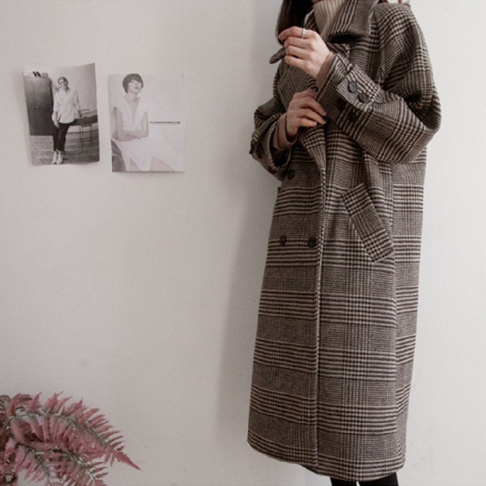 チェック柄ロングコート｜オフィスカジュアル レディース 通販【ミレジェネ】