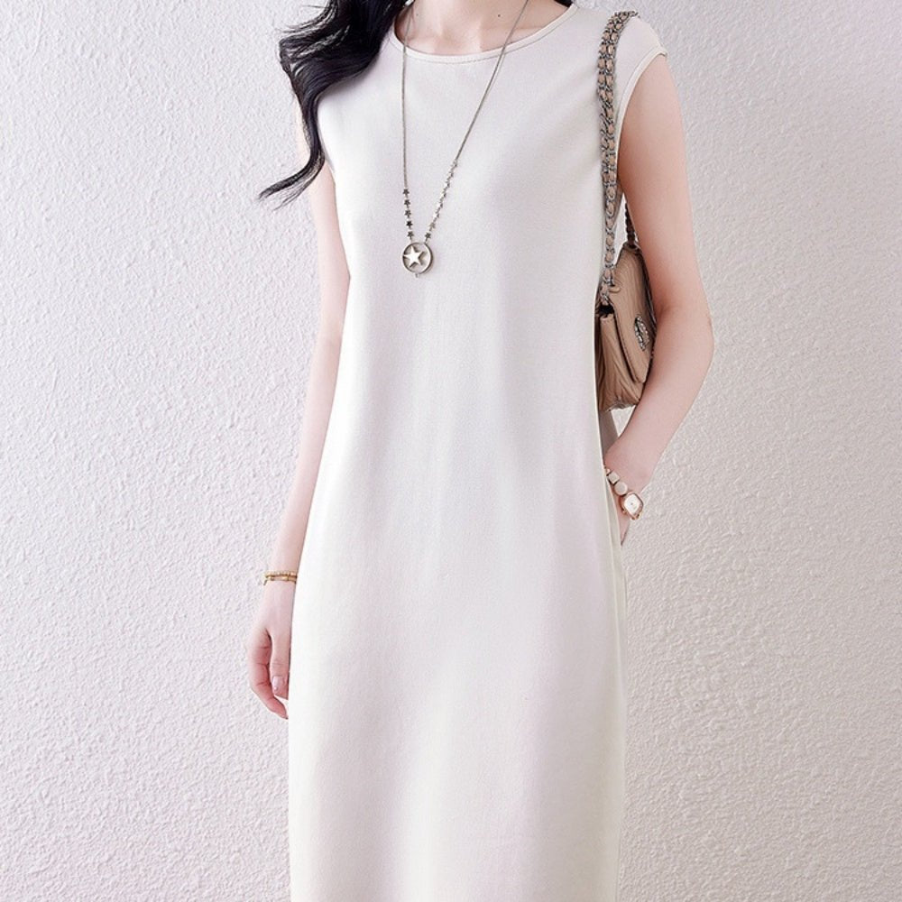 ラウンドネックベーシックワンピース｜オフィスカジュアル レディース 通販【ミレジェネ】