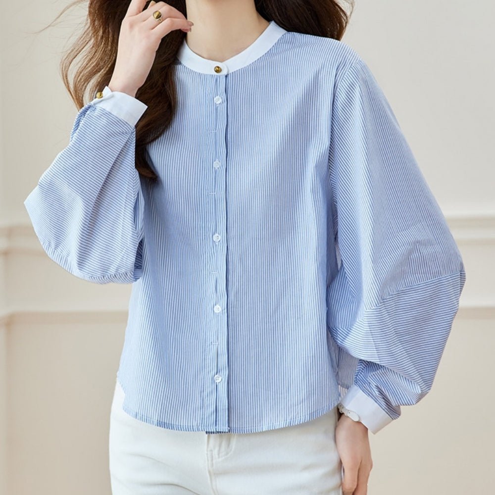 ラウンドネックゆったりシャツ｜オフィスカジュアル レディース 通販【ミレジェネ】