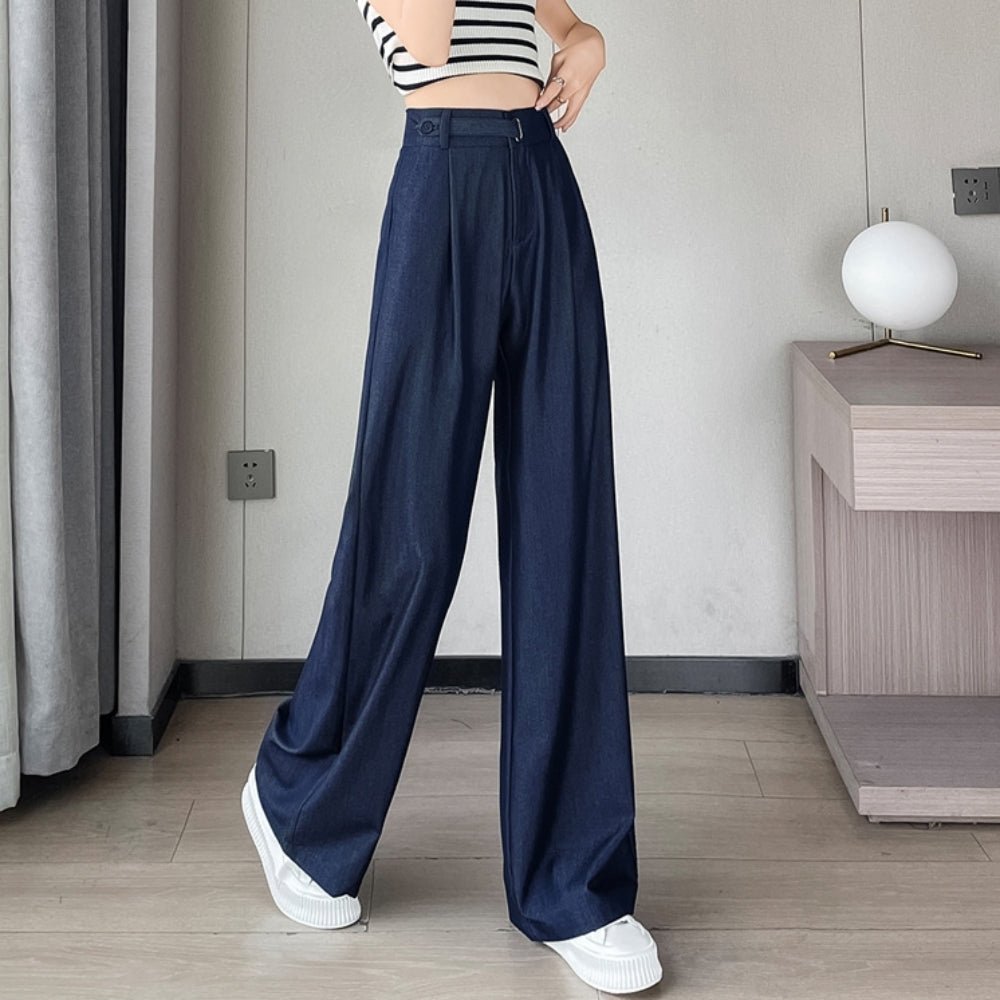 テンセルデニムストレートパンツ｜オフィスカジュアル レディース 通販【ミレジェネ】