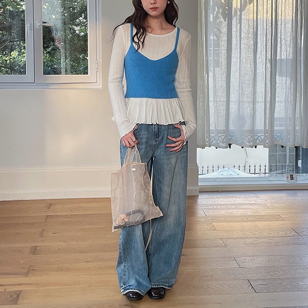 裾フリルカットソートップス｜オフィスカジュアル レディース 通販【ミレジェネ】