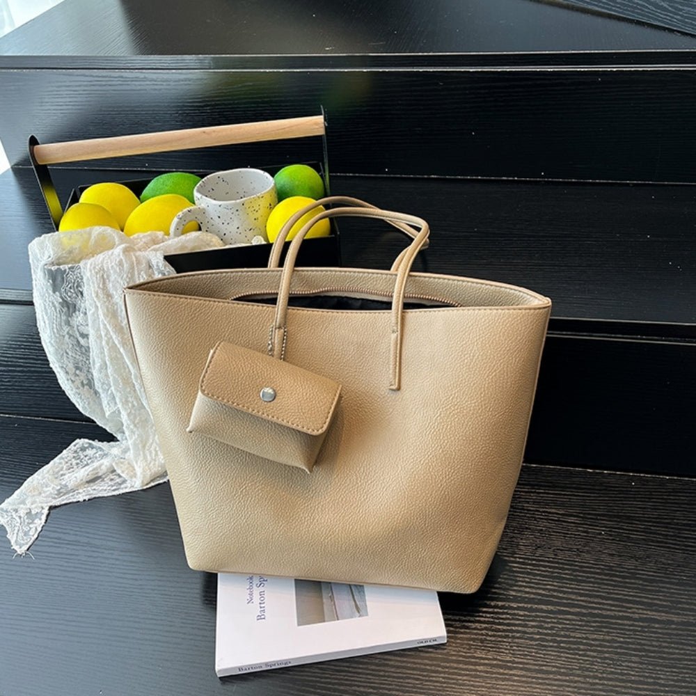 ミニポーチ付きソフトレザー調トートバッグ｜オフィスカジュアル レディース 通販【ミレジェネ】