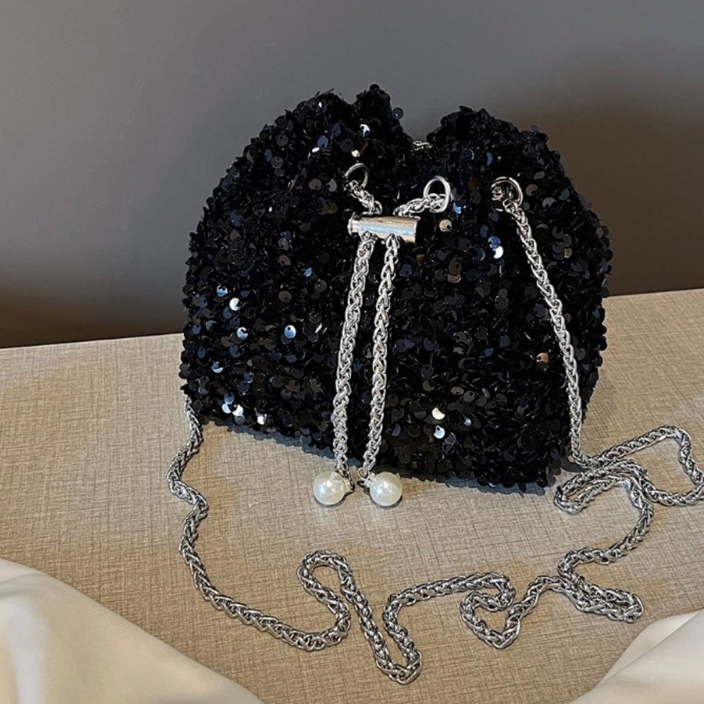 スパンコール巾着 ミニショルダーバッグ｜オフィスカジュアル レディース 通販【ミレジェネ】