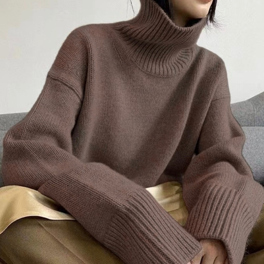 タートルネックオーバーシルエットニット｜オフィスカジュアル レディース 通販【ミレジェネ】
