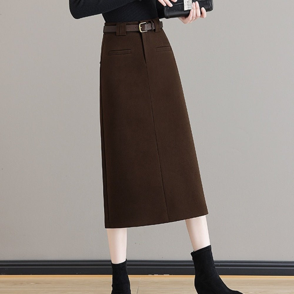 フロントポケットタイトスカート｜オフィスカジュアル レディース 通販【ミレジェネ】