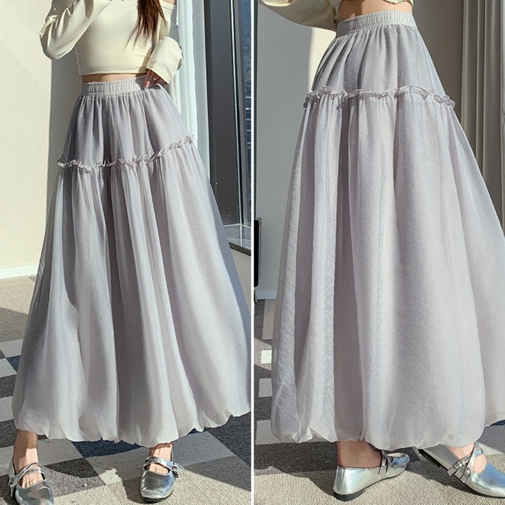 シフォンマキシバルーンスカート｜オフィスカジュアル レディース 通販【ミレジェネ】