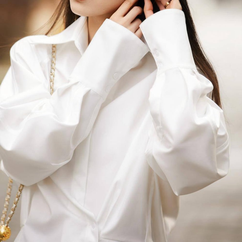 【着痩せ/通勤】ウエストマークレギュラーカラーブラウス [ミレジェネ]｜オフィスカジュアル レディース 通販【ミレジェネ】