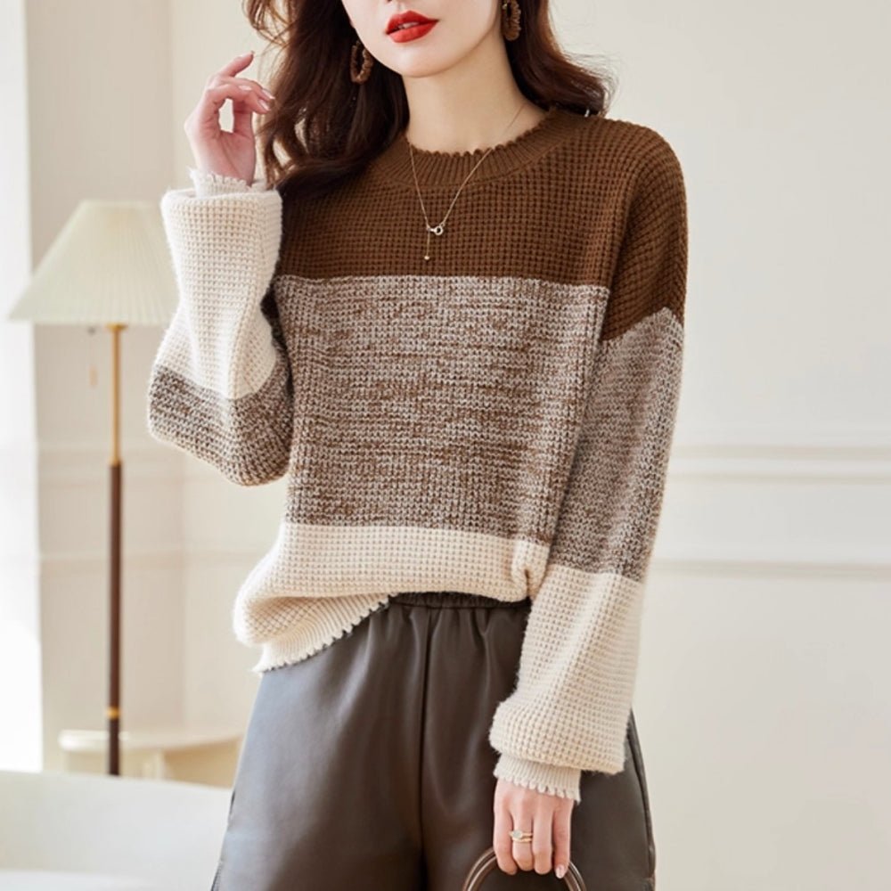 グラデーションデザインニット｜オフィスカジュアル レディース 通販【ミレジェネ】