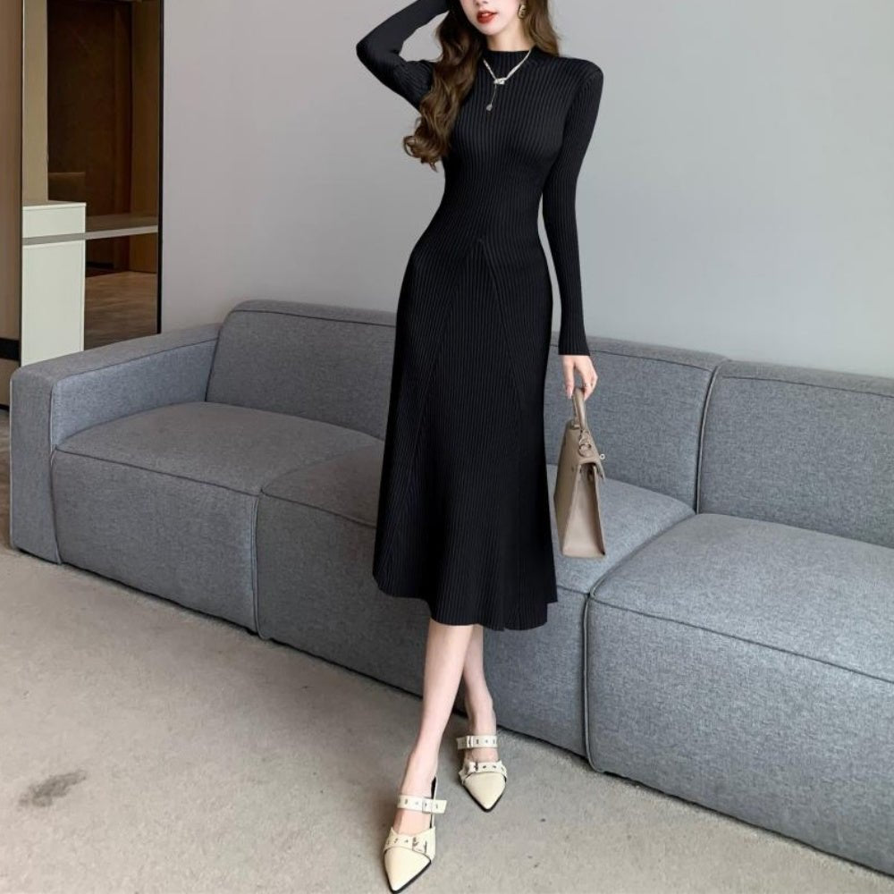 切り替えリブニットワンピース｜オフィスカジュアル レディース 通販