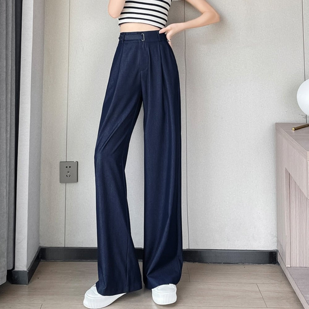 テンセルデニムストレートパンツ｜オフィスカジュアル レディース 通販【ミレジェネ】