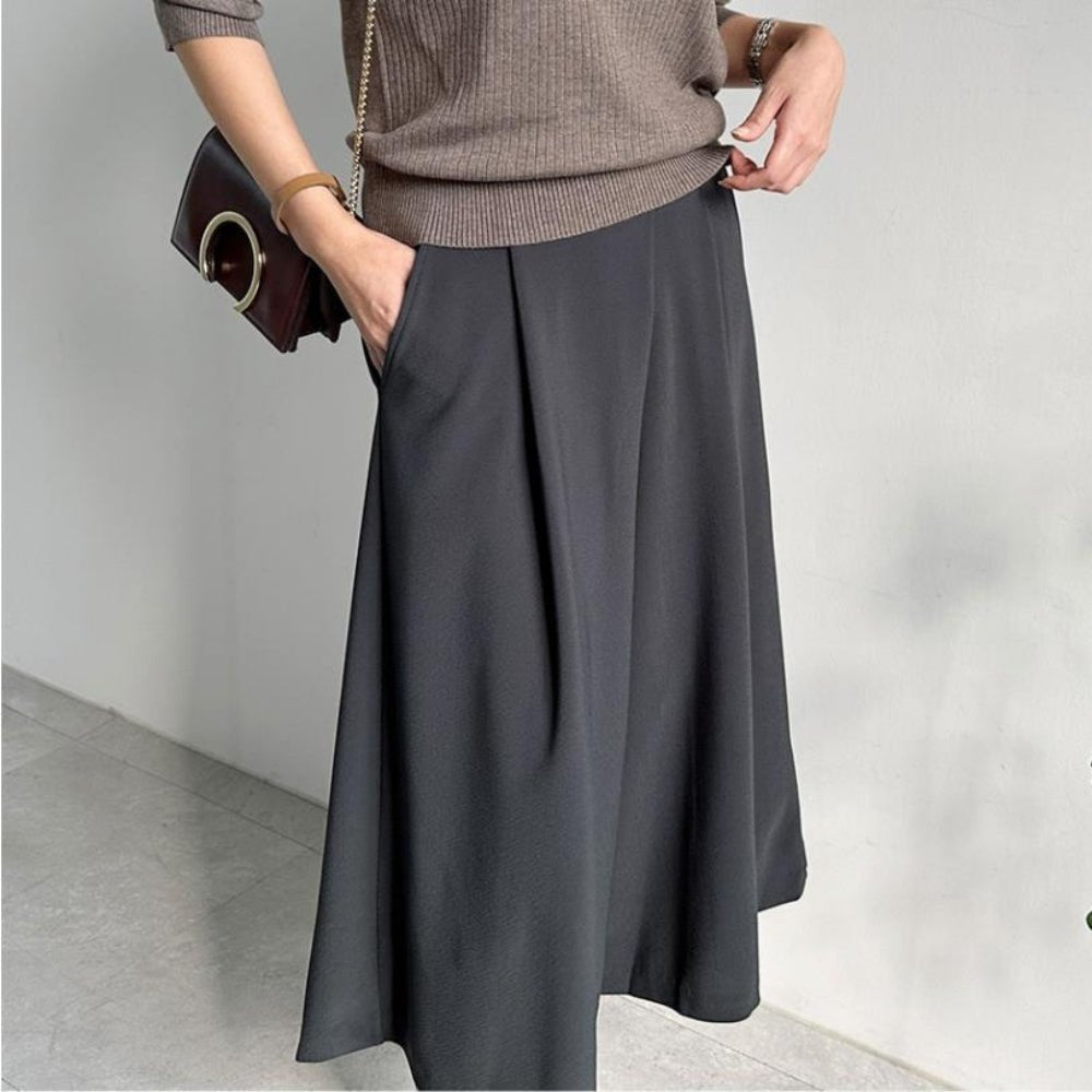 ハイウエストクロップドワイドパンツ｜オフィスカジュアル レディース 通販【ミレジェネ】