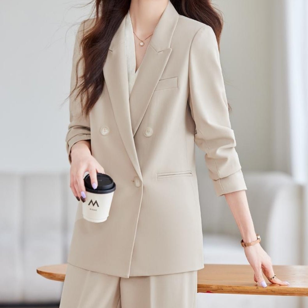 ロングテーラードジャケット・ストレートパンツセットアップ｜オフィスカジュアル レディース 通販【ミレジェネ】