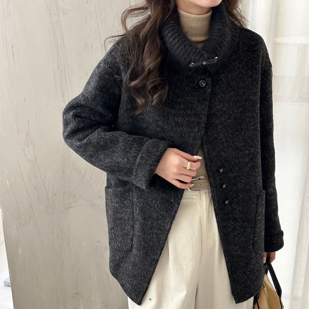 リブタートルショートコート｜オフィスカジュアル レディース 通販【ミレジェネ】