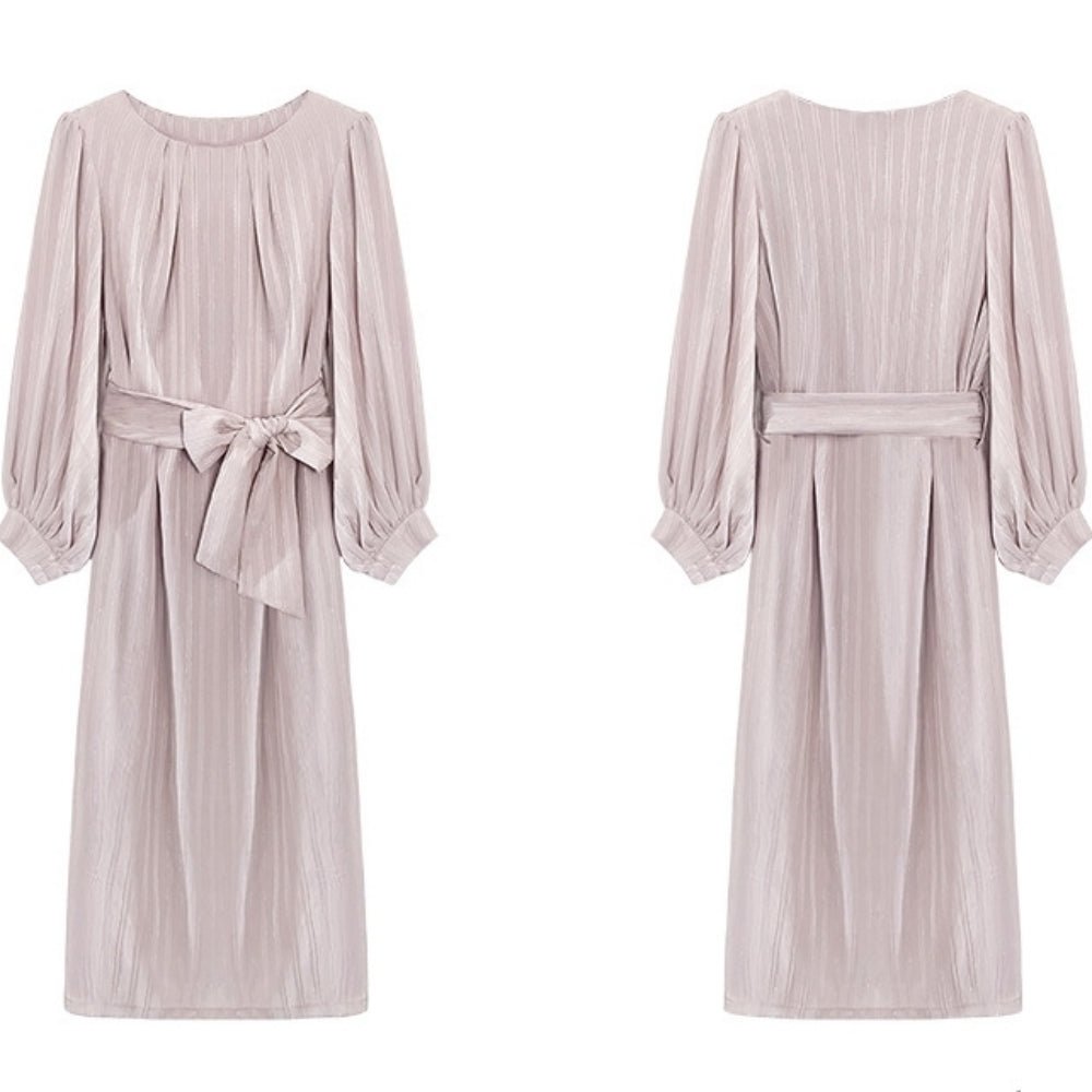 パフスリーブエレガントワンピース｜オフィスカジュアル レディース 通販【ミレジェネ】