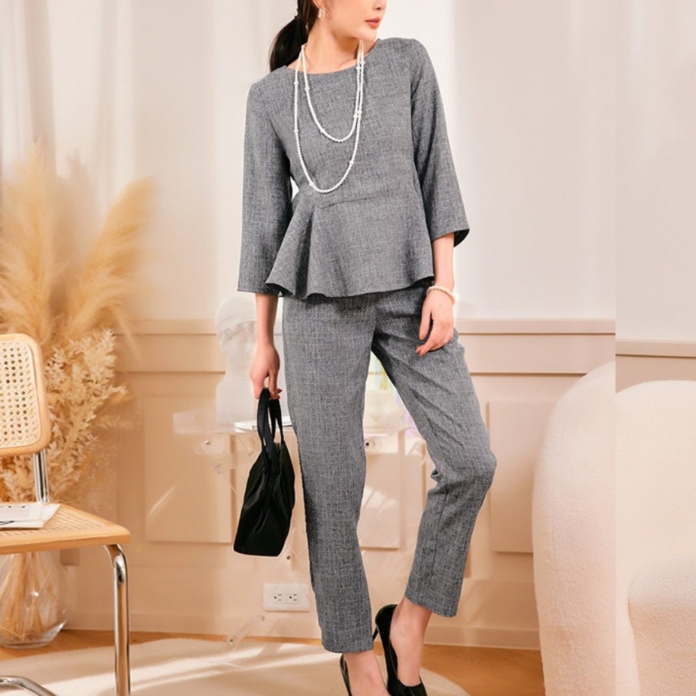 ペプラムセットアップ｜オフィスカジュアル レディース 通販【ミレジェネ】