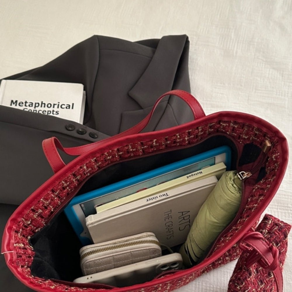 ツイードビッグトートバッグ｜オフィスカジュアル レディース 通販【ミレジェネ】