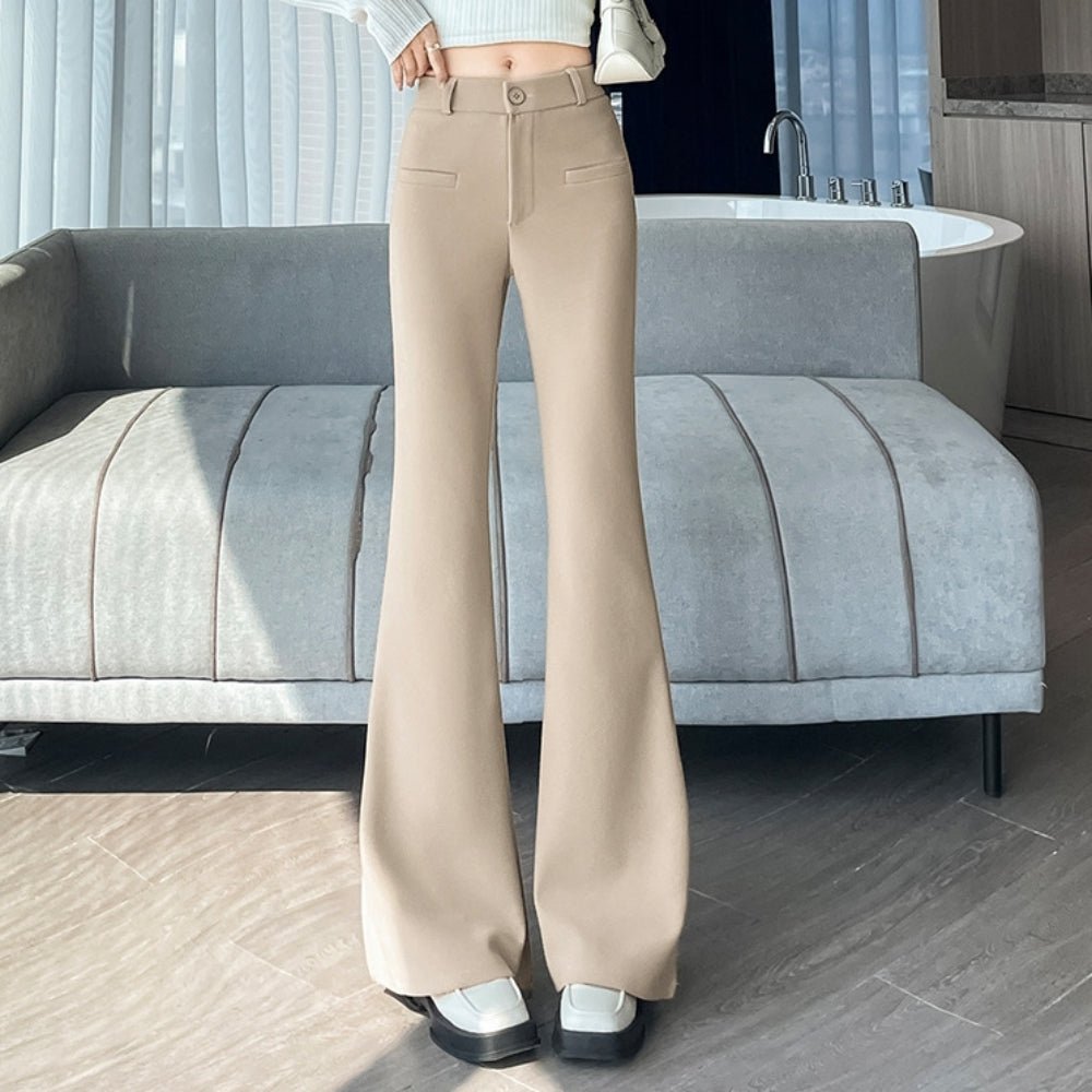 裾フレアストレッチパンツ｜オフィスカジュアル レディース 通販【ミレジェネ】