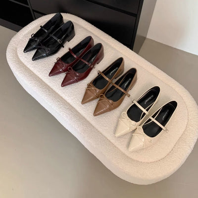 アッパーストラップリボンパンプス｜オフィスカジュアル レディース 通販【ミレジェネ】