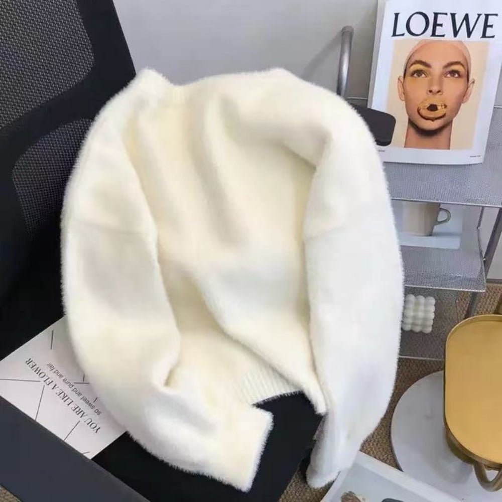 パールボタンヘアリーカーディガン｜オフィスカジュアル レディース 通販【ミレジェネ】