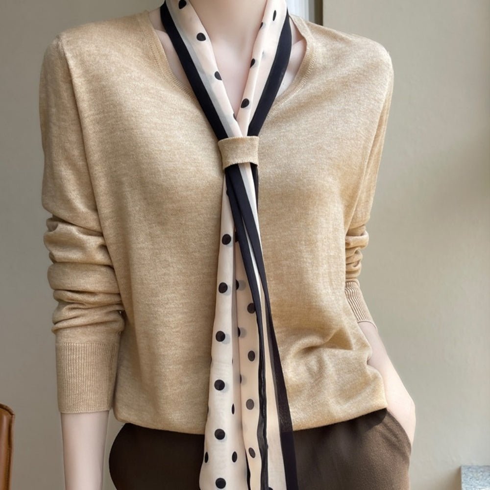 スカーフ付きニット｜オフィスカジュアル レディース 通販【ミレジェネ】