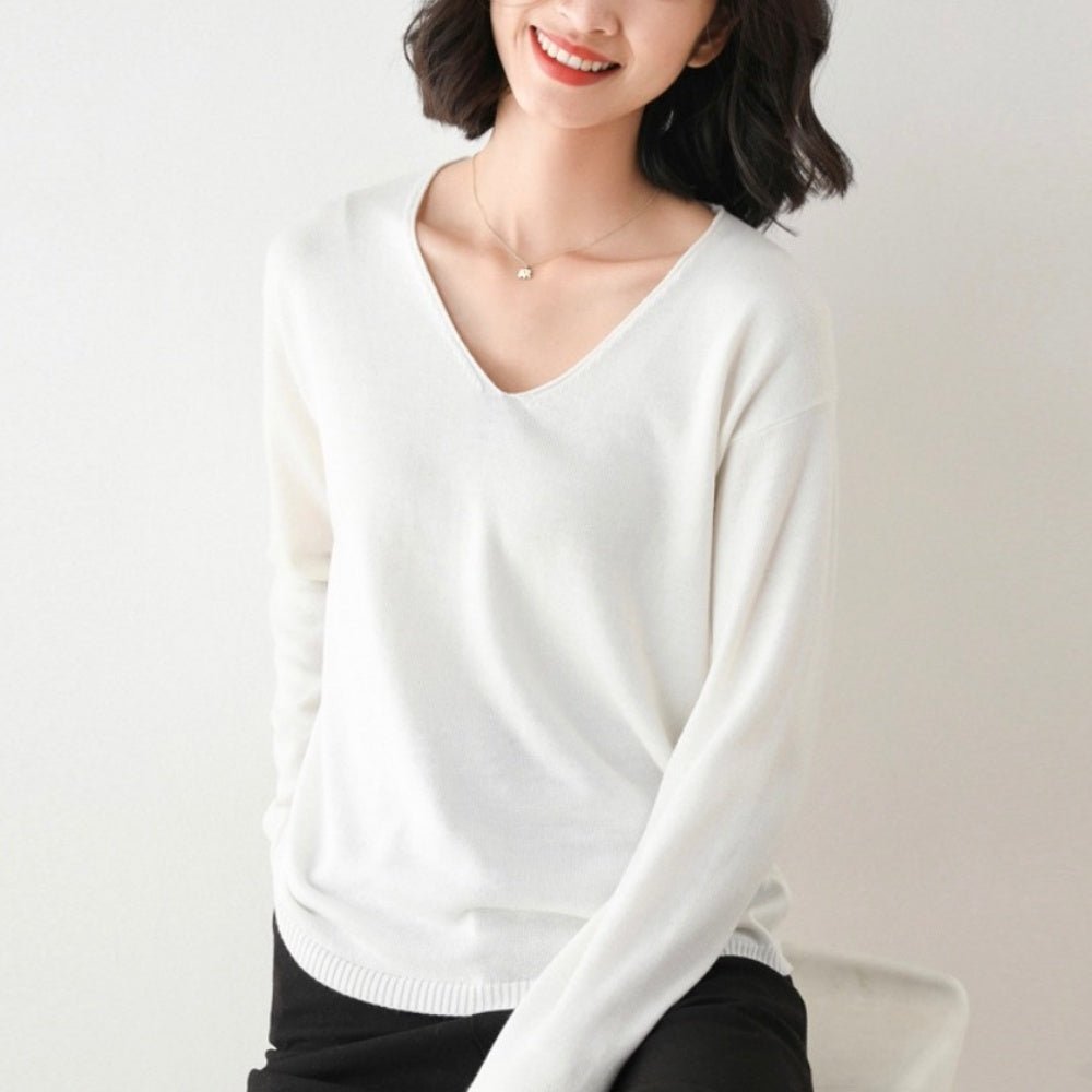 カシミヤ タッチネックセーター｜オフィスカジュアル レディース 通販【ミレジェネ】