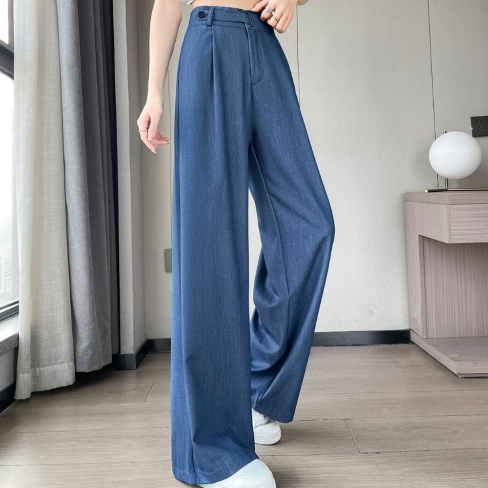 テンセルデニムストレートパンツ｜オフィスカジュアル レディース 通販【ミレジェネ】