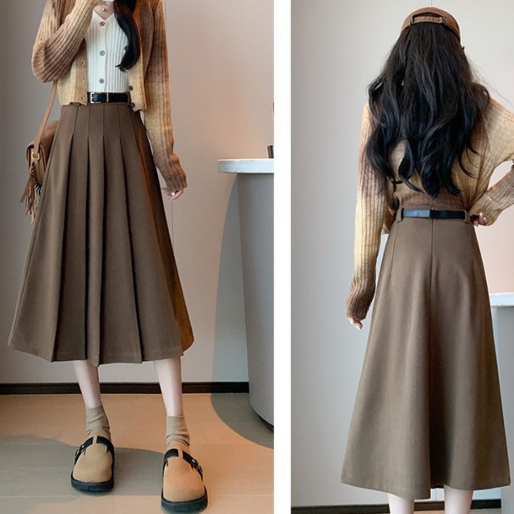ミモレ丈プリーツスカート｜オフィスカジュアル レディース 通販【ミレジェネ】
