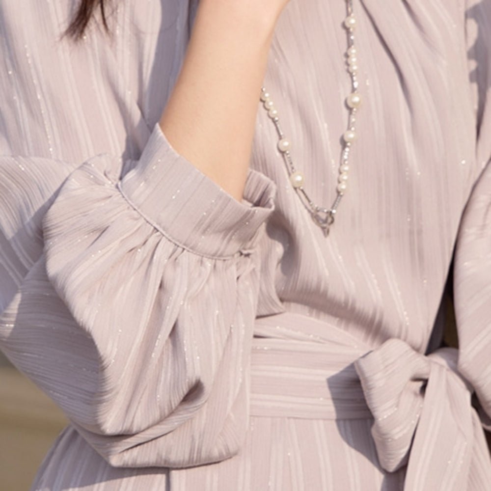 パフスリーブエレガントワンピース｜オフィスカジュアル レディース 通販【ミレジェネ】