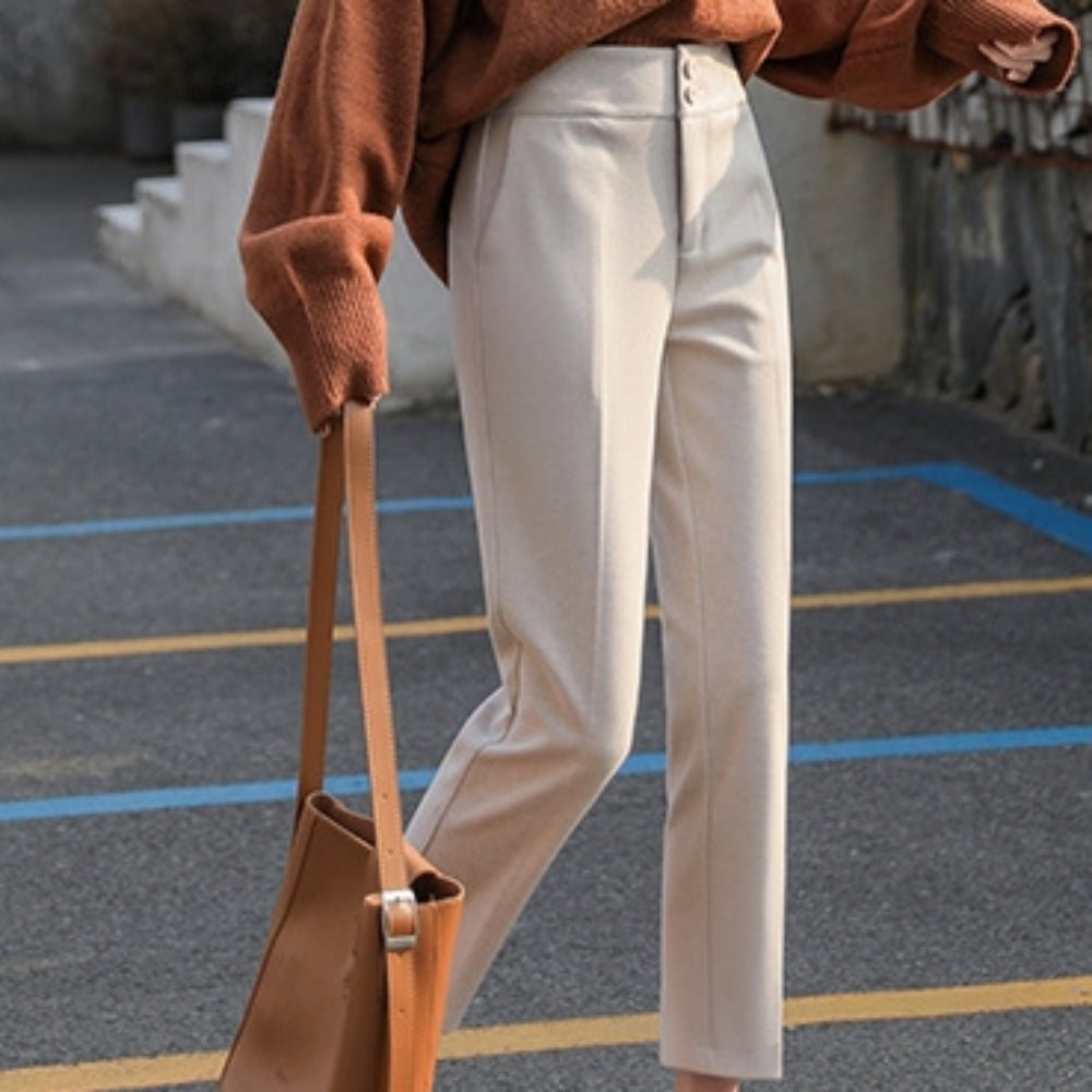 ウール地クロップドパンツ｜オフィスカジュアル レディース 通販【ミレジェネ】