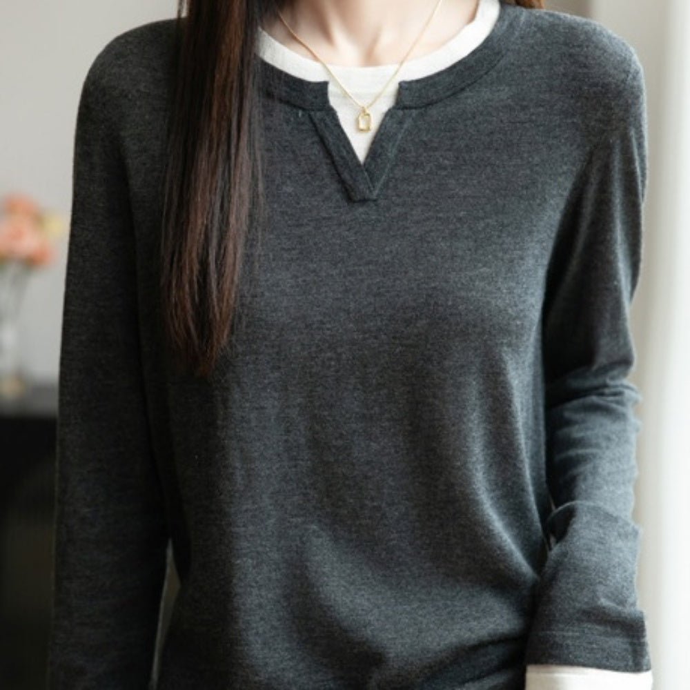 フェイクツーピースニット｜オフィスカジュアル レディース 通販【ミレジェネ】