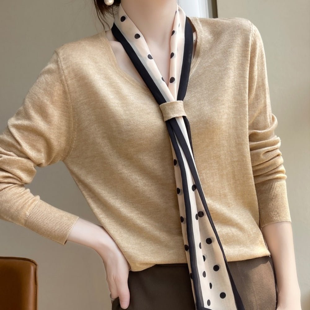 スカーフ付きニット｜オフィスカジュアル レディース 通販【ミレジェネ】