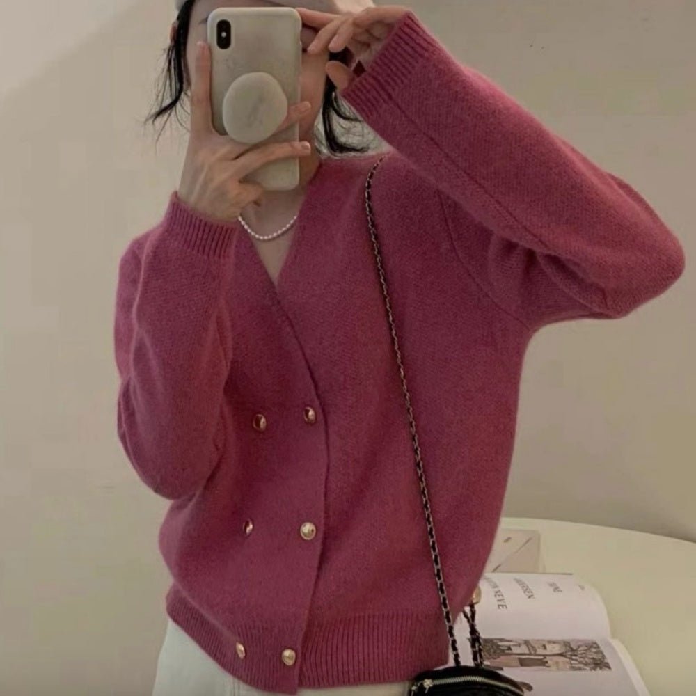 【美品✨】ルネ　ニットカーディガン　カメリア　2024年　36 カーディガン ニット ネイティブ オルテガ ボヘミアン 柄 ジオ