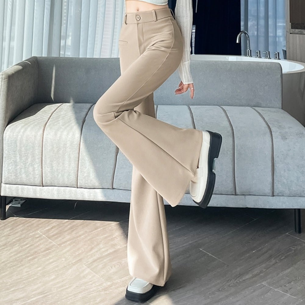 裾フレアストレッチパンツ｜オフィスカジュアル レディース 通販【ミレジェネ】