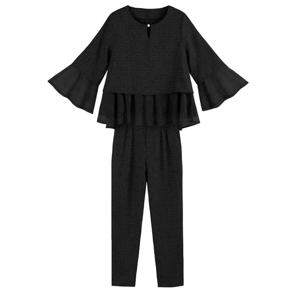 ペプラムオーガンジーセットアップ｜オフィスカジュアル レディース 通販【ミレジェネ】