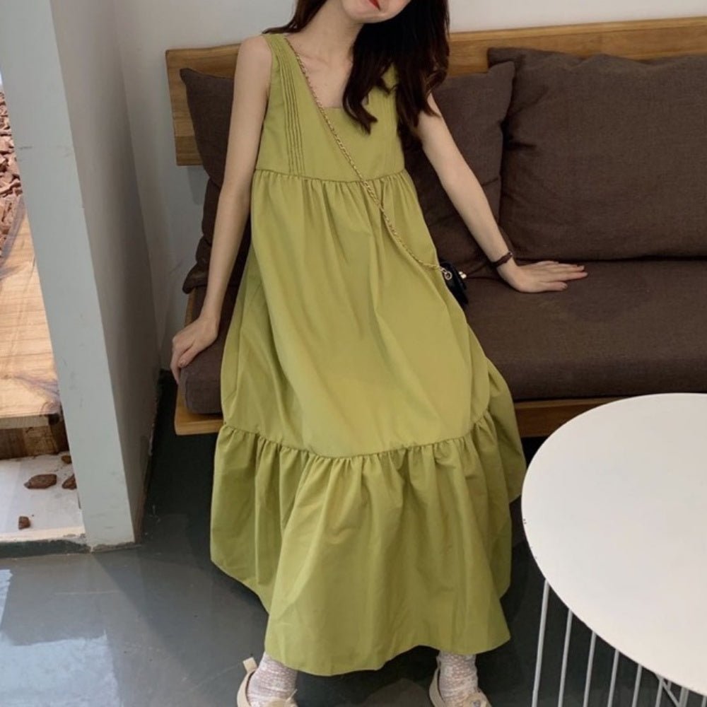 スクエアネックティアードワンピース｜オフィスカジュアル レディース 通販【ミレジェネ】