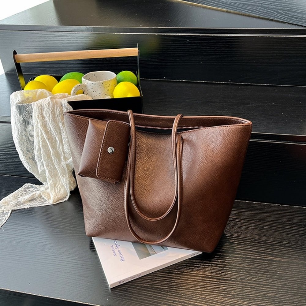 ミニポーチ付きソフトレザー調トートバッグ｜オフィスカジュアル レディース 通販【ミレジェネ】