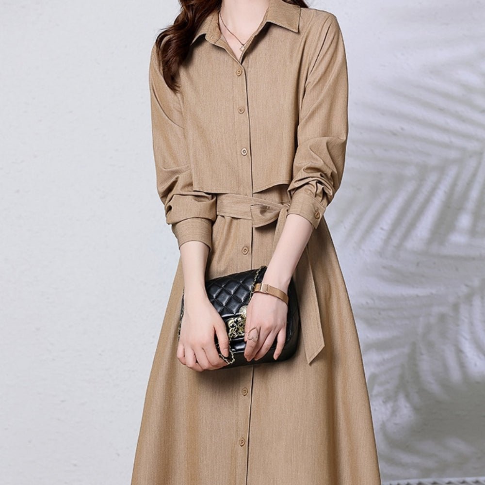 レギュラーカラーブラウスワンピース｜オフィスカジュアル レディース 通販【ミレジェネ】