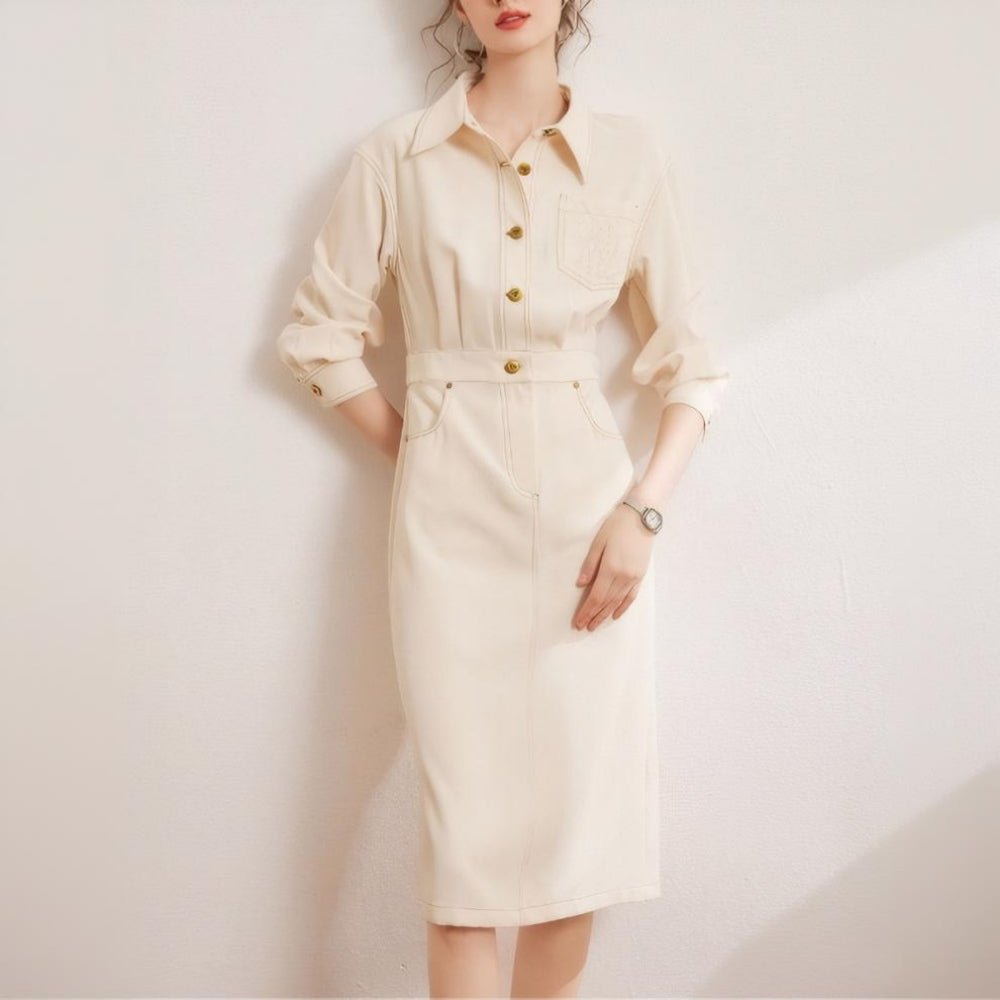 ウエストスリムシャツワンピース｜オフィスカジュアル レディース 通販【ミレジェネ】