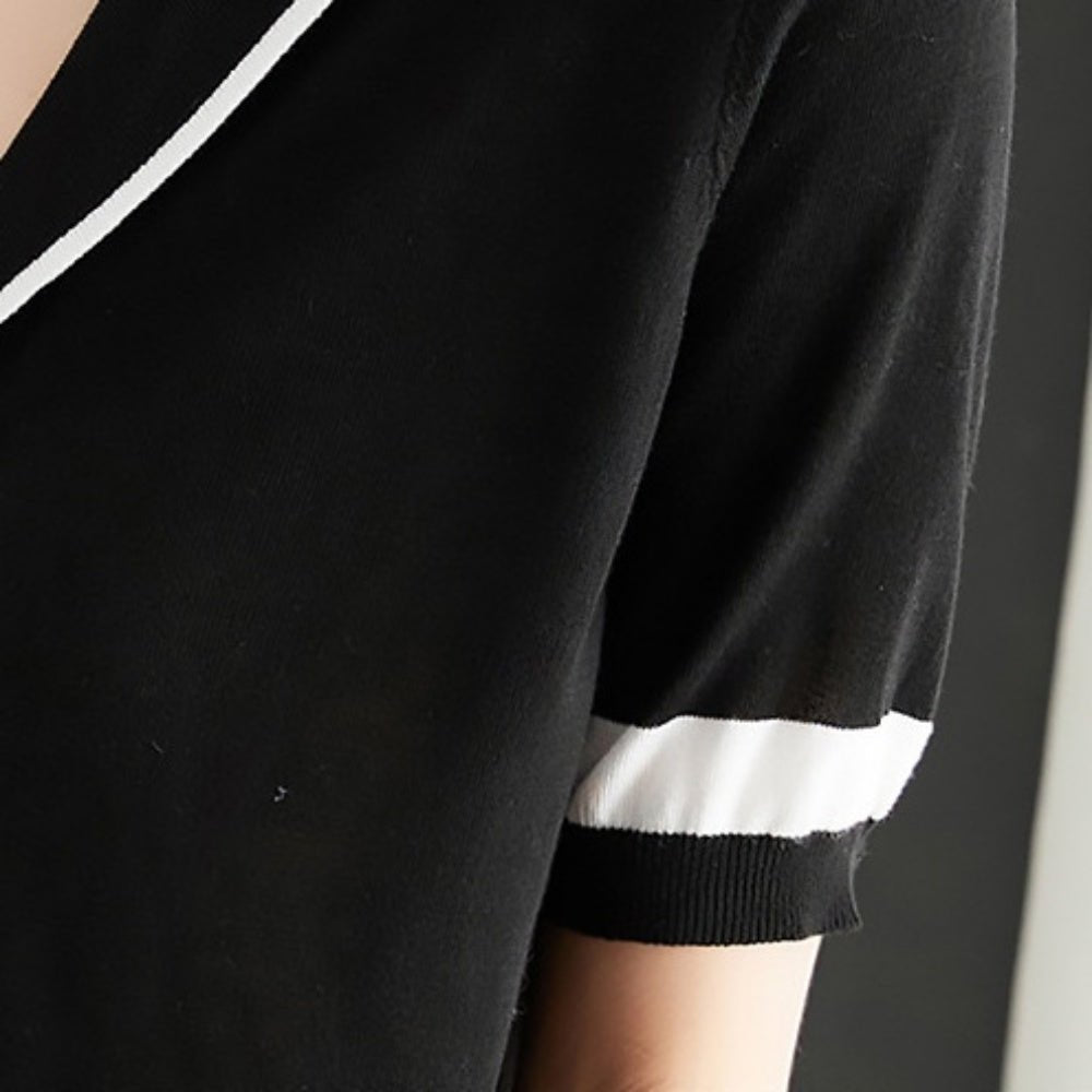 ポロニット配色トップス｜オフィスカジュアル レディース 通販【ミレジェネ】