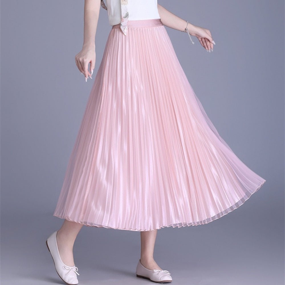 ミモレ丈シフォンプリーツスカート｜オフィスカジュアル レディース 通販【ミレジェネ】