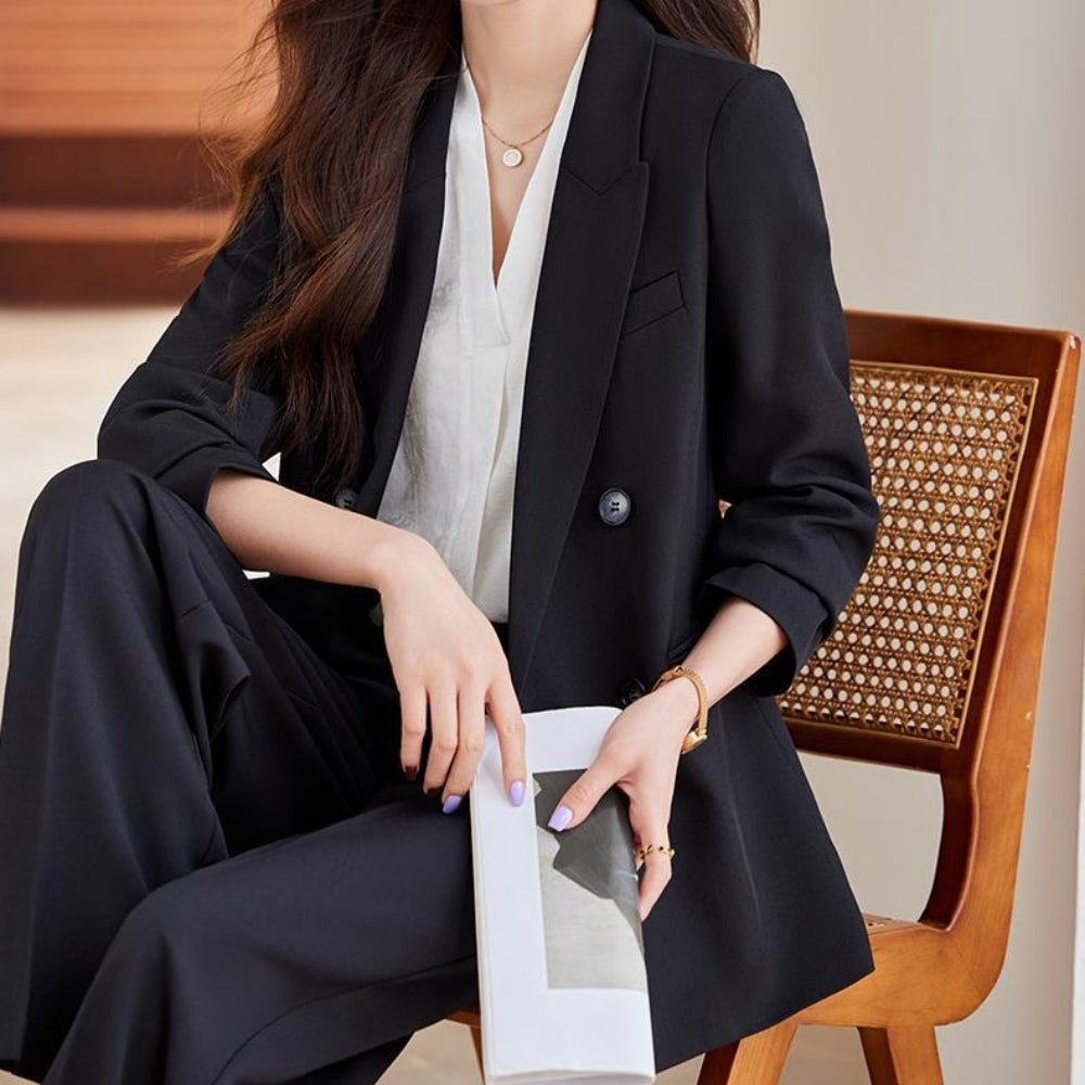 ロングテーラードジャケット・ストレートパンツセットアップ｜オフィスカジュアル レディース 通販【ミレジェネ】